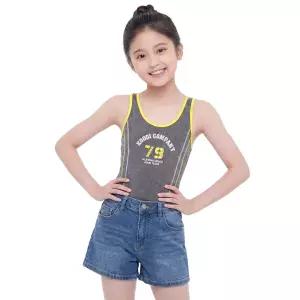 쿠기 여아동 원피스 U자형 실내수영복 KG-J588