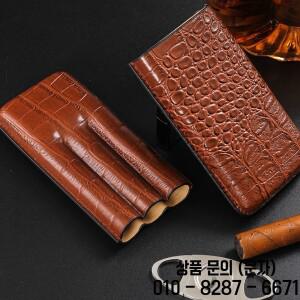 스테인레스 스틸 시가 커터 단두대 더블 블레이드와 휴대용 여행 케이스 남성용 PU 휴미더 선물