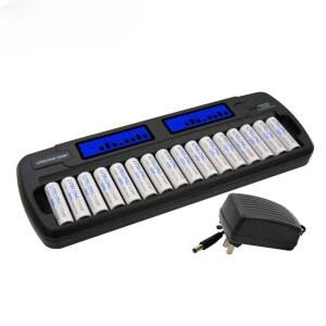 AA 충전 충전기 대용량 스마트 12구 범용 캐비닛 충전지 6슬롯 건전지 교체