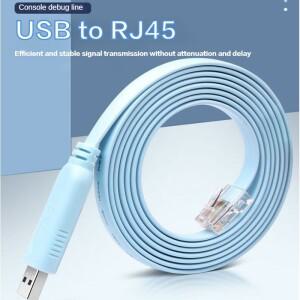 USB to RJ45 콘솔 케이블 노트북 컴퓨터 호환  RS232 직렬 어댑터 Cisco 라우터 RJ 45 8P8C 변환기 1.8m 3m