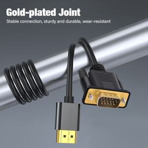 10M 5M 길이 HDMI to VGA 출력 케이블 비디오 컨버터 어댑터 플러그 고속 1080P  노트북 컴퓨터 TV 남성 커