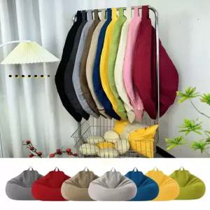 빈백 소파 천 교체 전용 쿠션 덮개 커버 충전 입자