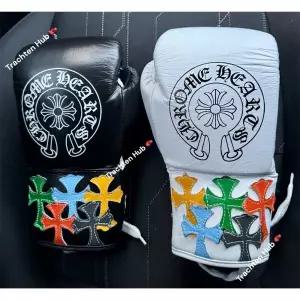 미국 크롬 하트 수제 복싱 글러브 로고가 있는 326500439000