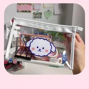 투명파우치 PVC 20X12 화장품 필통 다용도지퍼팩 문구 악세사리파우치