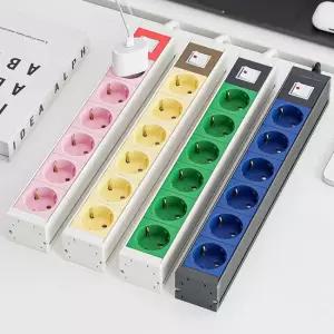 스윗홈 뉴잇 고용량 국산 알루미늄 납작 멀티탭 과부하차단 6구 1.5m / 컴퓨터 산업용 안전 서버탭 에어컨