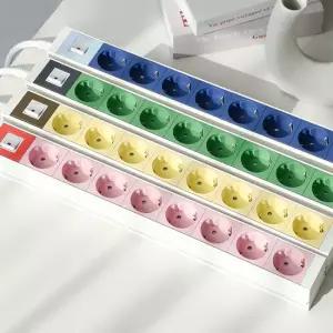 스윗홈 뉴잇 고용량 국산 알루미늄 납작 멀티탭 과부하차단 8구 1.5m / 컴퓨터 산업용 안전 서버탭 에어컨