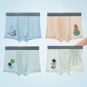 우주비행사 남아동 아이스 드로즈팬티 4종세트 205623아 주니어 유아 아속옷 아드로즈 아매쉬