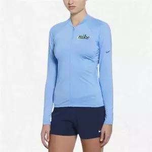 나이키 여자래쉬가드 여성 시그니처 스우시 풀 집업 롱 슬리브 하이드 NESSF325-438 2549925