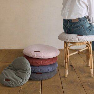 [보웰]빈티지 코튼 원형방석 커버