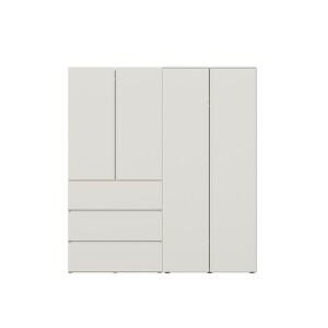 한샘 바이엘 소프트 옷장세트 크림화이트 200cm(높이216cm) 데일리서랍형