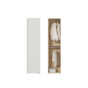 한샘 바이엘 소프트 옷장 크림화이트 50cm(높이216cm) 2단 행거형