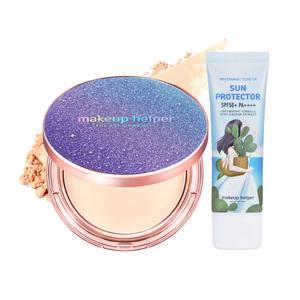 메이크업헬퍼 아트 팩트 25g 오로라문라이트 +화이트닝 톤업 선크림