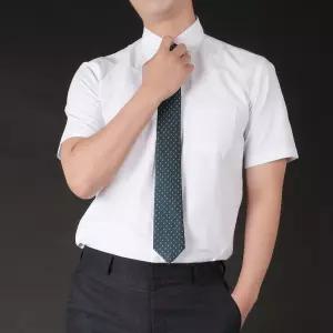 구김없는 화이트 남자 반팔 와이셔츠 구김방지 남성 쿨셔츠