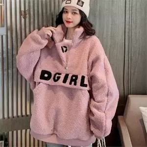 [오노마] ONM 20대 여학생 겨울 양털 반집업 아노락 사랑스러운 (S8653030)