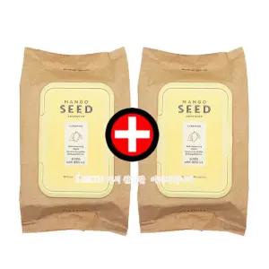 1+1 더페이스샵 망고씨드 실크보습 소프트 클렌징티슈