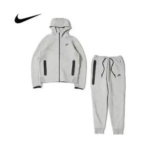 [나이키] 츄리닝 테크플리스 집업세트 그레이 국내AS