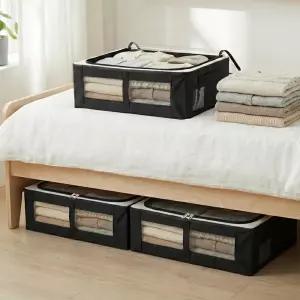 패브릭 와이어 언더베드 리빙박스32L*2P