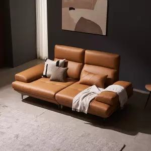 [쉐우드가구] 라솔 이태리 천연통가죽 스윙 쇼파 3인용