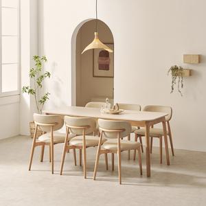 한샘몰pick 보니애 오로라 세라믹식탁 세트 6인용 양면 원목 1800 (의자6)