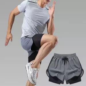 써니데이 이중 러닝 반바지 드라이핏 트레이닝 남성 5인치 러닝쇼츠 운동복 바지