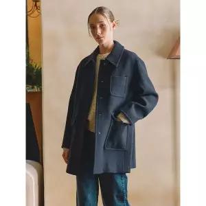 [올리브데올리브](신세계 사우스시티)울혼방 트윌 하프 맥코트 OW4WHA55