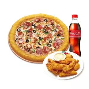 [파파존스] 치즈롤 수퍼파파스L+치킨스트립+콜라500ml