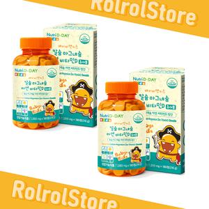 뉴트리디데이 베이비앤키즈 칼슘 마그네슘 아연 비타민D 츄어블 2병 6개월분