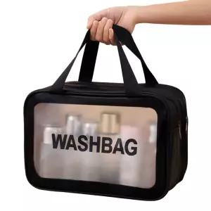 더블 워시백 물빠짐 목욕가방 여행용 세면도구 파우치 수영 비치백
