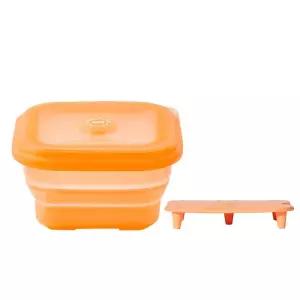 [리빙크리에이터]푸쉬락(지켜락) 900ml+스팀트레이 (15color) 접이식 실리콘 용기 보관 전자레인지