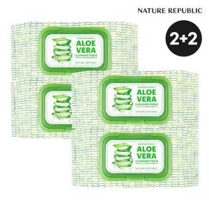[네이처리퍼블릭] 4개묶음 수딩 앤 모이스처 알로에베라 클렌징 티슈 (총320매)