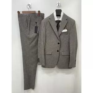 [트루젠]남자 봄여름 쿨맥스 베이지 세미 캐주얼 정장 셋업 수트 양복 세트 허리 28-37인치_JK