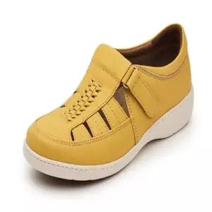 [갤러리아] 금강제화 랜드로바 여성 경량 쿠션 캐주얼 스트랩 브라운 슬립온 LANSLH4217WG5