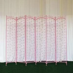 핑크 북유럽풍 플라워 파티션 6단 (WFHJLGY)