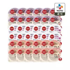 햇반 흑미밥 210g x12개+서리태흑미밥 210g x12개+잡곡밥 210g x12개