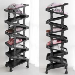 모던블랙 지그재그 신발정리대 9단 11단