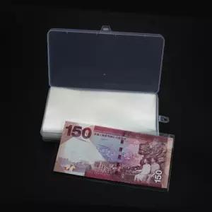 투명 지폐 수납 박스 비닐 속지 100개 화폐 기념 주화 컬렉션 돈 보관