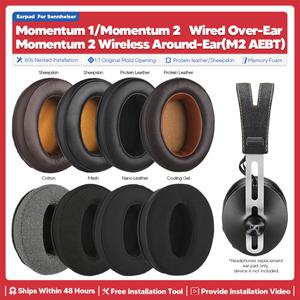 Sennheiser Momentum 1 유선 Momentum 2 무선 오버이어 헤드폰 액세서리 헤드셋 이어 쿠션용 교체용 이어