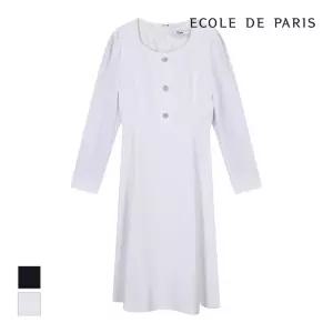 [에꼴드파리] 스퀘어넥 벨티드 원피스_CB28WOA015A