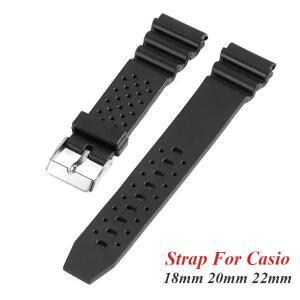18mm 20mm 시계 밴드 카시오 교체 손목 스포츠 스트랩 통기성 방수 시계줄에 대 한 플라스틱 고무