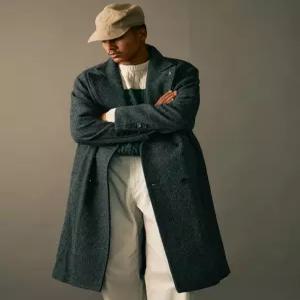 히스 헤지스 25FW [시즌오프][HIS]챠콜헤링본 더블브레스트 코트 HZCO5F801CG