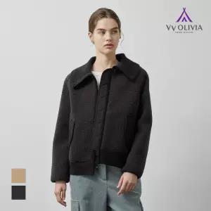 [비비올리비아] 부클 집업 점퍼_VVBCL4W9451