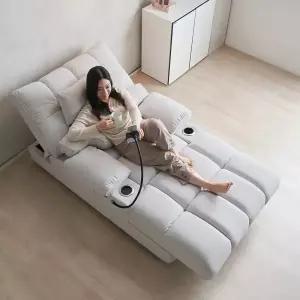 에보니아 라온 전동 모션 슬라이딩 리클라이너 소파베드 1인용 아쿠아텍스 / 1인 쇼파 패브릭