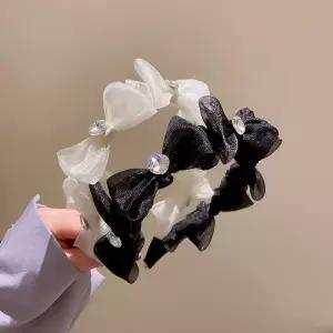 쉬폰 큐빅 머리띠/어린이/아동/여자/헤어/밴드/예쁜/귀여운/머리/악세사리/공주/여성/패션/미용/여아/유아