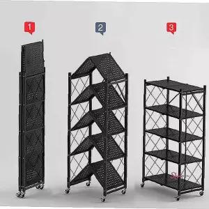 이동식선반 바퀴 수납장 달린 철제 트레이 5단 틈새 진열대 간식 슬림 세탁실 서랍장 폴딩 원터치wxy816