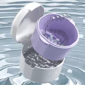 휴대용 틀니케이스 틀니보관함 치아교정기 수납함 의치세척 보관용