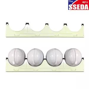 쎄다 SSEDA 안전모 걸이대 4구 작업모걸이 거치대 / 아이보리도색 스틸