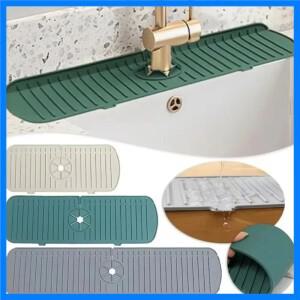 실리콘 수도꼭지 물받이 매트 주방 싱크대 물튀김 방지 건조 패드 미끄럼 방지 배수구 및 물튀김 방지 매트