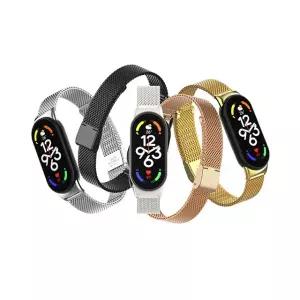 샤오미 미밴드10 메탈 더블버튼 메쉬 스트랩