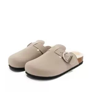 베어파우 HILDA 여성 천연 소가죽 겨울 클로그 양털 슬리퍼 1891003OD-W