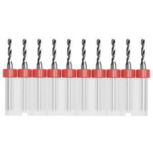 [미국배송] 인쇄 회로 기판 스톤 드레멜 주얼리 CNC 각인을 위한 FOCMKEAS 10PCS PCB 드릴 비트 세트 1/8인치 샹크 2MM 마이크로 트위스트 스파이럴 플루트 카바이드